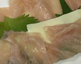 鶏胸肉と大葉と梅肉とチーズ巻作り方5写真
