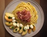 桃の冷製パスタ作り方5写真
