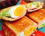 マヨ昆布茶で☆ハムエッグのホットサンド作り方11写真