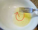 フォークで卵白の泡立て作り方6写真