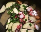 たこと茄子の冷やし味噌汁作り方1写真