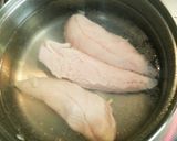 ゴマドレでもち麦入り棒々鶏サラダ♡作り方2写真