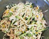 ゴマドレでもち麦入り棒々鶏サラダ♡作り方6写真