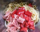 暑い夏はこれ！生ハムとトマトの冷製パスタ作り方4写真