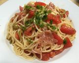 暑い夏はこれ！生ハムとトマトの冷製パスタ作り方6写真
