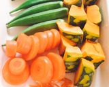 ☆干しエビ&鶏団子&夏野菜☆冷んやり煮物作り方4写真