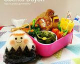 簡単 キャラ弁 ラップおにぎり*富士山作り方7写真