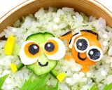 胡瓜ドリー&人参ニモ ♡簡単キャラ弁作り方8写真