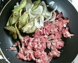 簡単節約☆茄子と豚コマのすき焼き風炒め。作り方7写真