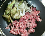 簡単節約☆茄子と豚コマのすき焼き風炒め。作り方7写真