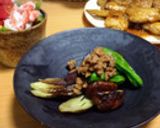 簡単♪ 茄子・椎茸・オクラの肉みそ添え作り方11写真