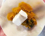 かぼちゃ煮物リメイク！チーズ入り揚げ餃子作り方3写真