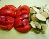 簡単！竜田揚げのトマト胡瓜中華あん掛け作り方1写真