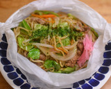 レンジで簡単☆基本のペーパー焼そば作り方7写真