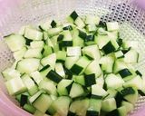 おばけきゅうりのお味噌汁作り方1写真
