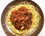 サバ味噌煮とトマト缶パスタ作り方2写真