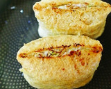 お揚げ１枚で４個の焼きメンチカツ風作り方7写真