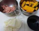 簡単♡惣菜♡かぼちゃ煮♡そぼろ煮♡お弁当作り方4写真