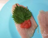 【変わり天ぷら】鶏肉のしそ梅ロール揚げ作り方4写真