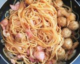 湯切りも無し！フライパン1つでナポリタン作り方4写真