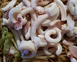醤油とソースの☆イカ焼きそば☆ランチ作り方6写真