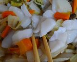 簡単♪白菜とイカの中華餡掛け～中華丼風～作り方6写真