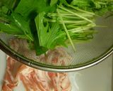 水菜と豚バラ肉のあっさり焼肉☆作り方1写真