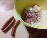 ぷち驚！ウインナーハンバーグლ(´ڡ`ლ作り方1写真