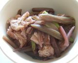 ずいき　お揚げ炒め作り方4写真
