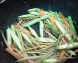 ごぼうとアスパラのみそだれカレー金平作り方3写真