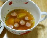 うちの定番！トマトとウインナーのスープ作り方5写真