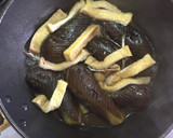 ナスと煮干し、揚げの煮物作り方6写真