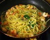 天然だしパックで作る 海老と大葉のパスタ作り方5写真