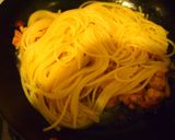 細切りチキンとしめじのパスタ作り方5写真