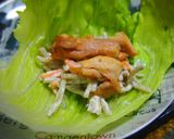 細切りチキンとごぼうサラダのレタス巻き作り方3写真