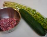 台湾☆大黄瓜の挽き肉詰めスープ作り方1写真