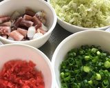 イカ下足deはんぺん&豆腐のたこ焼き風作り方2写真
