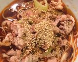豚薄切り肉で全粒粉そうめんの担々麺作り方4写真