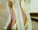 フライパンでホットサンド!ハムチーバナナ作り方3写真