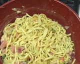 沖縄そば麺でカルボナーラ作り方3写真