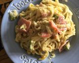 沖縄そば麺でカルボナーラ作り方4写真