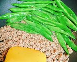 いんげんと豚挽肉のオイスターソースパスタ作り方4写真