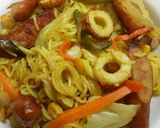 子供も大好き☆カレー味の素麺チャンプルー作り方7写真