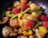 簡単☆鶏胸肉とパプリカのケチャップ炒め♪作り方5写真