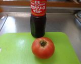 最速のウスターソースかけ生トマト作り方1写真