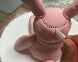 洋菓子細工☆うさぎのぬいぐるみケーキ作り方25写真