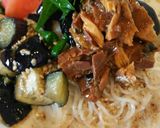 夏野菜とサンマ缶の♥こく旨豆乳そうめん作り方4写真