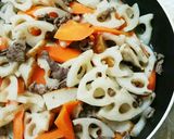 牛肉入りれんこんのきんぴら作り方7写真