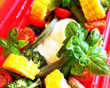 彩野菜と鶏胸肉のカマンベールチーズ蒸し作り方3写真