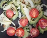 ゴーヤとミニトマトのジェノベーゼ風パスタ作り方6写真